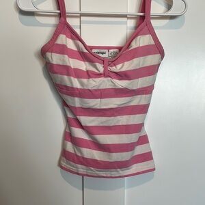Energie Pink and White Striped Women's Top